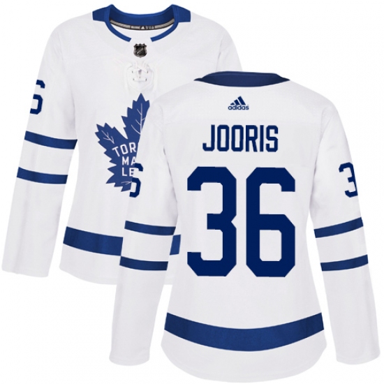 Women's Adidas Toronto Maple Leafs #36 Josh Jooris Authentic White Away NHL Jersey - Ujersey
