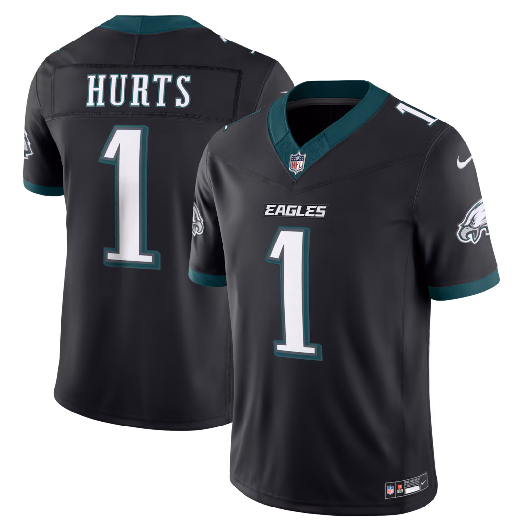 Men's Philadelphia Eagles Jalen Hurts Nike Black Alternate Vapor F.U.S.E. Stitched Limited Jersey - Ujersey