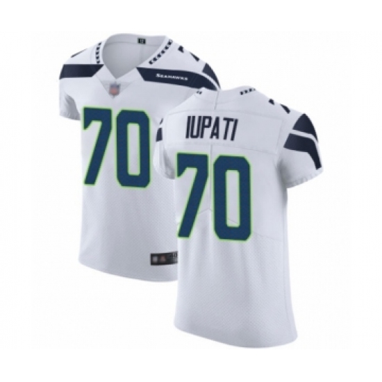 Men's Seattle Seahawks #70 Mike Iupati White Vapor Untouchable Elite Player Football Jersey - Ujersey