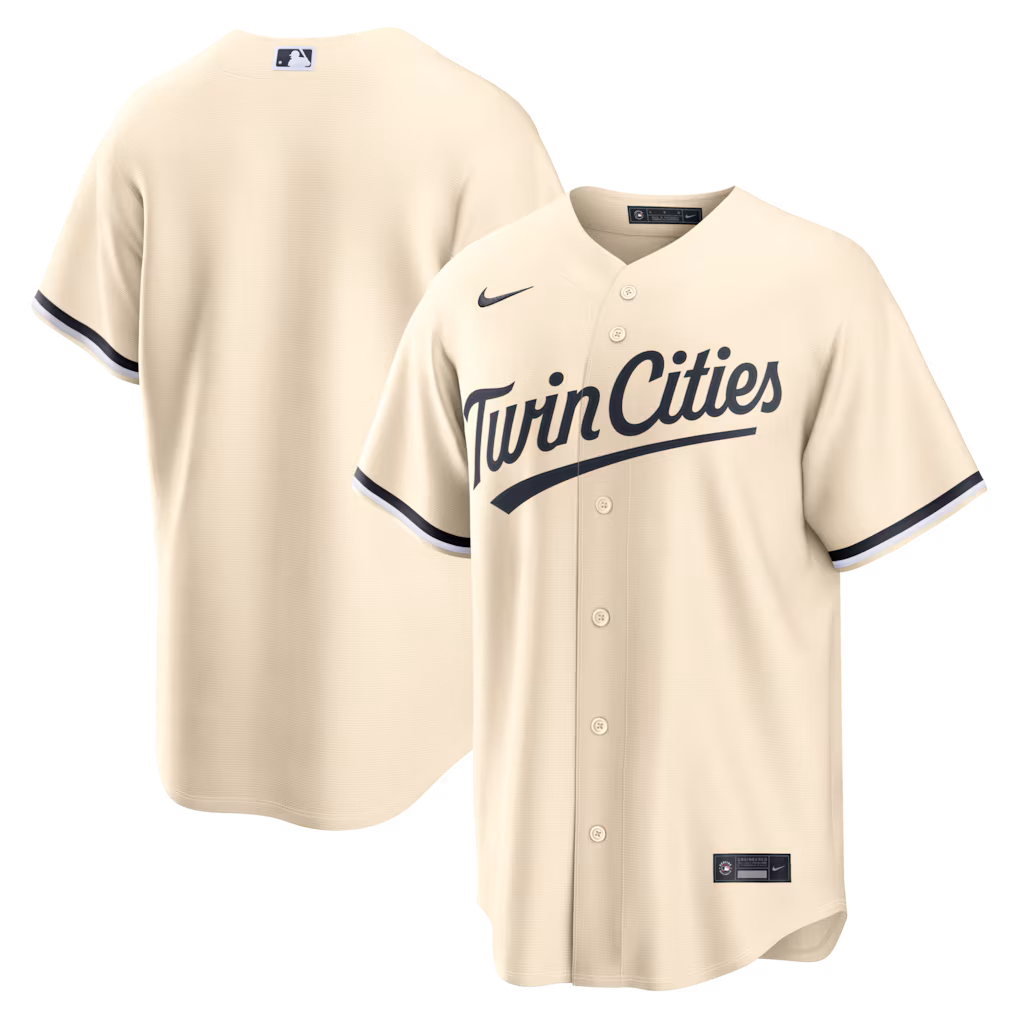 Men's Minnesota Twins Nike Cream Alternate Replica Jersey - Vujersey Los Angeles Rams