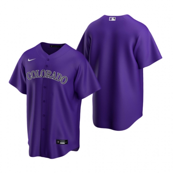 Men's Nike Colorado Rockies Blank Purple Alternate Stitched Baseball Jersey - Ujersey