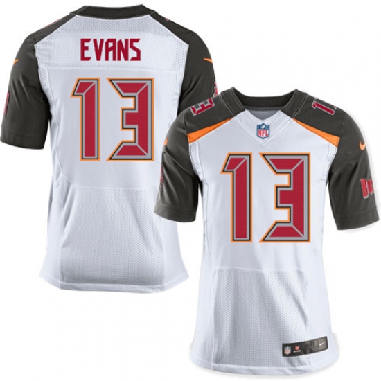 Men's Nike Tampa Bay Buccaneers #13 Mike Evans Elite White NFL Jersey - Ujersey