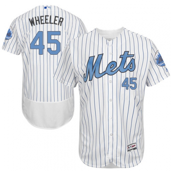 Men's Majestic New York Mets #45 Zack Wheeler Authentic White 2016 Father's Day Fashion Flex Base MLB Jersey - Ujersey