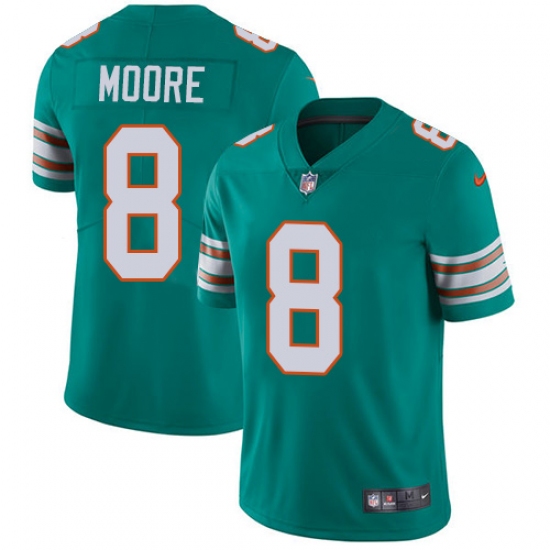 Men's Nike Miami Dolphins #8 Matt Moore Aqua Green Alternate Vapor Untouchable Limited Player NFL Jersey - Ujersey