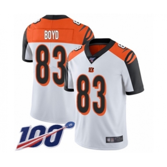 Men's Cincinnati Bengals #83 Tyler Boyd White Vapor Untouchable Limited Player 100th Season Football Jersey - Ujersey