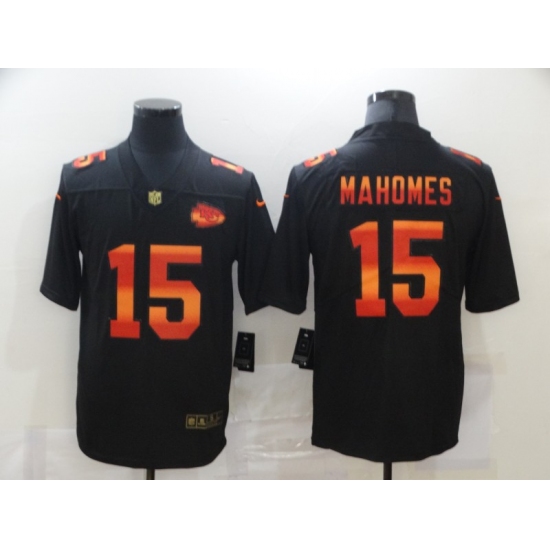 Men's Kansas City Chiefs #15 Patrick Mahomes Black colorful Nike Limited Jersey - Ujersey