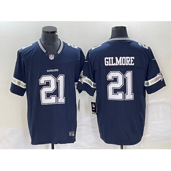 Men's Nike Dallas Cowboys #21 Stephon Gilmore Navy 2023 F.U.S.E. Stitched Football Jersey - Ujersey