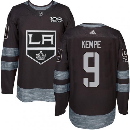 Men's Adidas Los Angeles Kings #9 Adrian Kempe Premier Black 1917-2017 100th Anniversary NHL Jersey - Ujersey