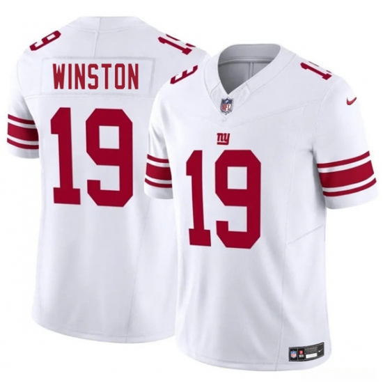 Men's New York Giants #19 Jameis Winston White 2025 F.U.S.E. Vapor Untouchable Limited Football Stitched Jersey - Ujersey