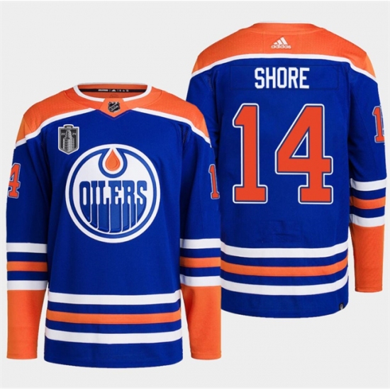 Men's Edmonton Oilers #14 Mattias Ekholm Royal 2024 Stanley Cup Final Stitched Jersey - Ujersey