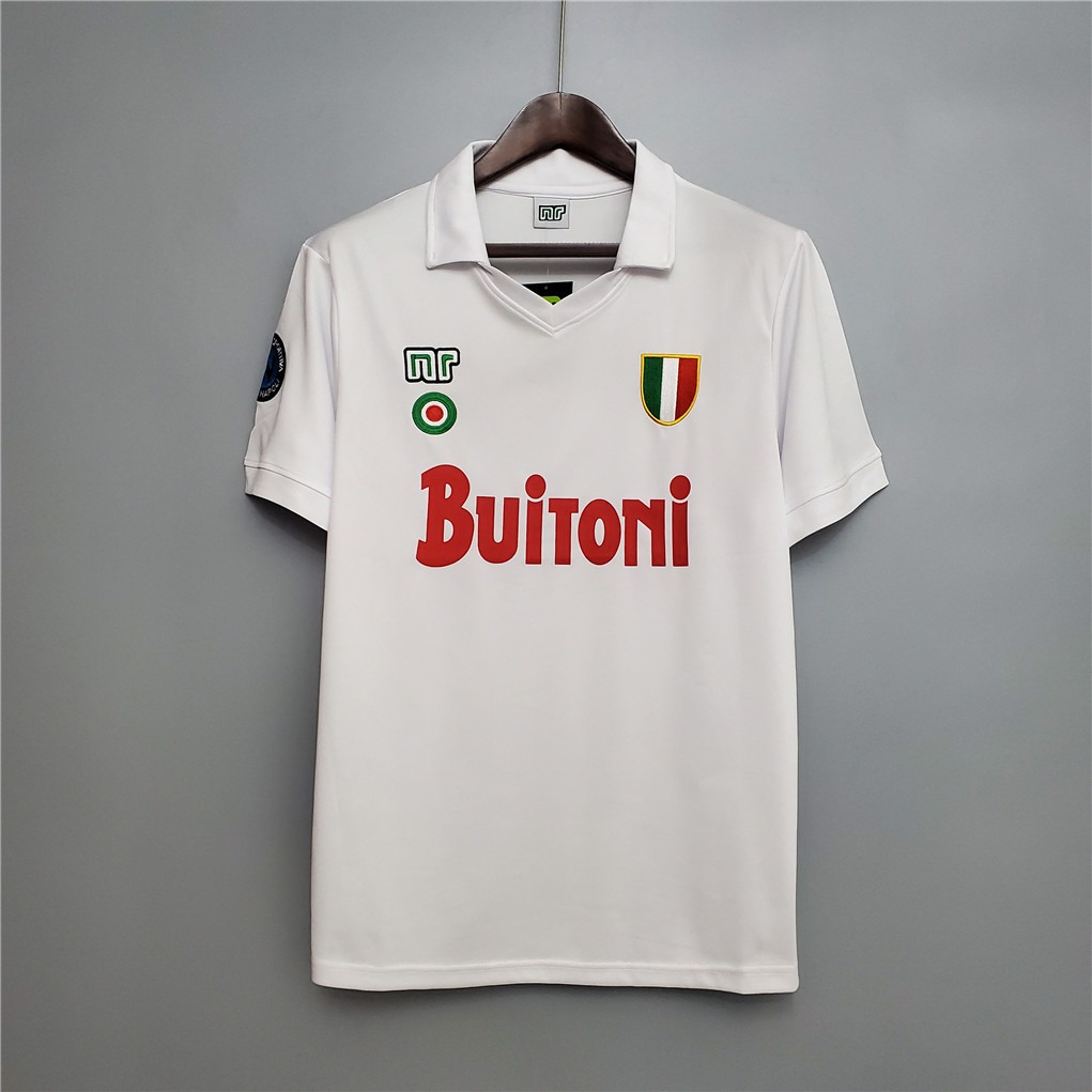 Maradona #10 Napoli Retro Soccer Jersey Away Shirt 1987-88 - Ujersey NHL