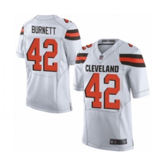 Men's Cleveland Browns #42 Morgan Burnett Elite White Football Jersey - Ujersey