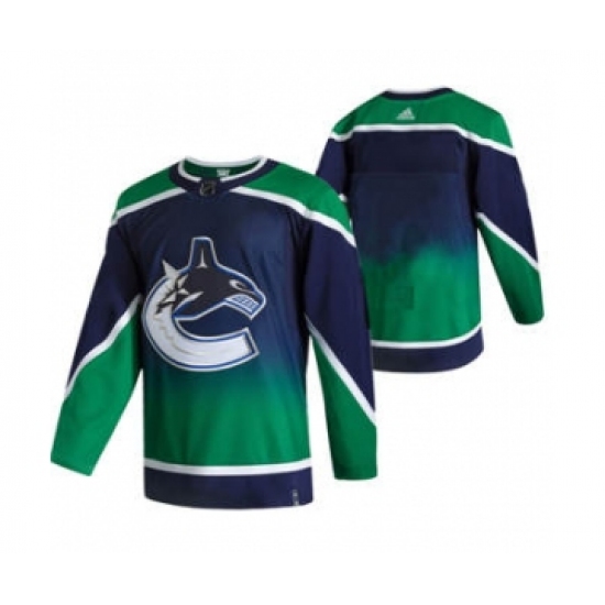 Men's Vancouver Canucks Blank Green 2020-21 Reverse Retro Alternate Hockey Jersey - Ujersey
