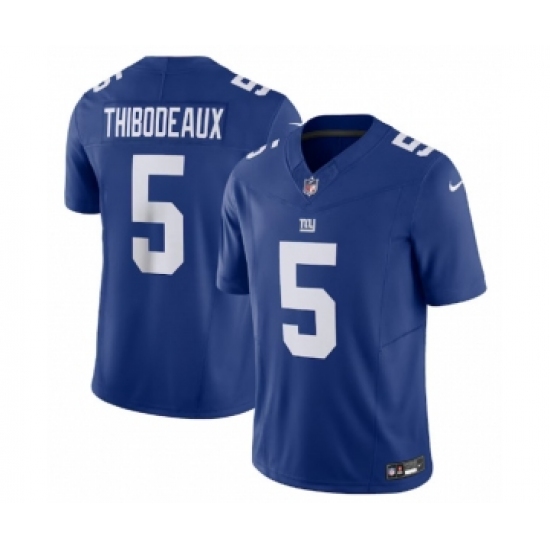 Men's Nike New York Giants #5 Kayvon Thibodeaux Blue 2023 F.U.S.E. Vapor Untouchable Limited Stitched Jersey