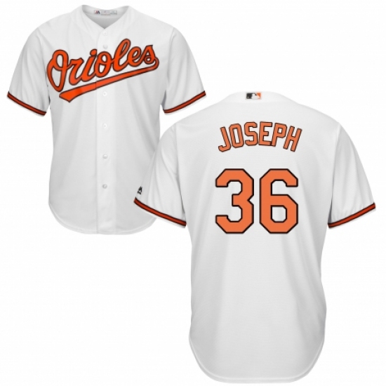 Men's Majestic Baltimore Orioles #36 Caleb Joseph Replica White Home Cool Base MLB Jersey - Ujersey
