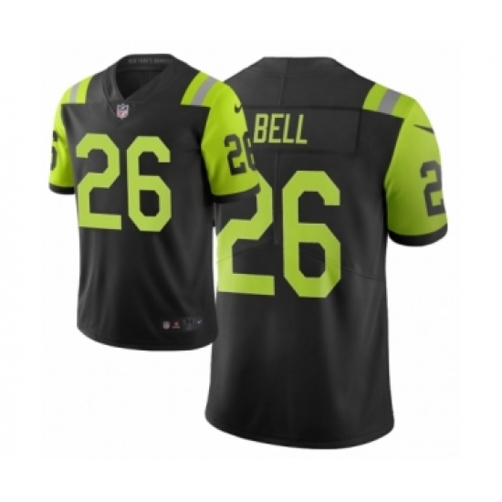 Men New York Jets #26 Le'Veon Bell Black Green City Edition Vapor Limited Jersey - Ujersey