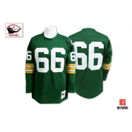Mitchell and Ness Green Bay Packers #66 Ray Nitschke Authentic Green Throwback NFL Jersey - Ujersey