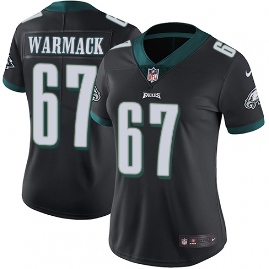 Women's Nike Philadelphia Eagles #67 Chance Warmack Black Alternate Vapor Untouchable Limited Player NFL Jersey - Ujersey
