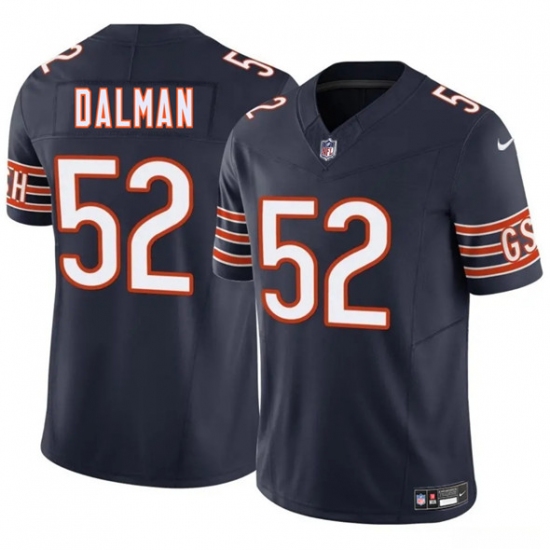 Men's Chicago Bears #52 Drew Dalman Navy 2025 F.U.S.E. Vapor Football Stitched Jersey - Ujersey