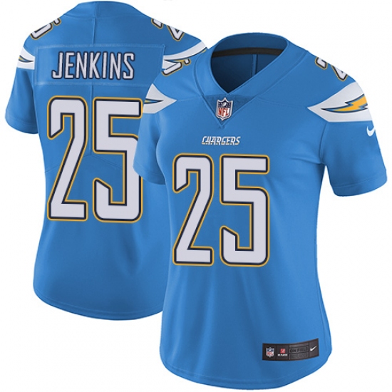 Women's Nike Los Angeles Chargers #25 Rayshawn Jenkins Electric Blue Alternate Vapor Untouchable Limited Player NFL Jersey - Ujersey