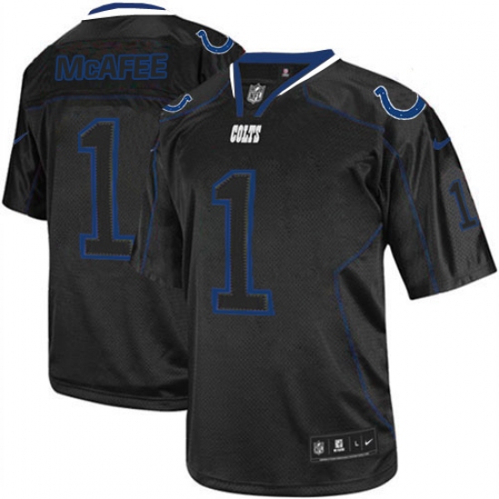 Men's Nike Indianapolis Colts #1 Pat McAfee Elite Lights Out Black NFL Jersey - Ujersey