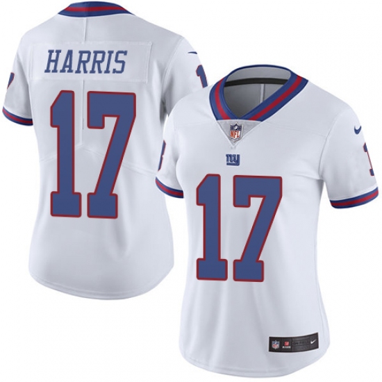 Women's Nike New York Giants #17 Dwayne Harris Limited White Rush Vapor Untouchable NFL Jersey - Ujersey