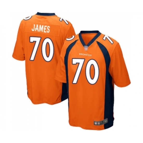 Men's Denver Broncos #70 Ja'Wuan James Game Orange Team Color Football Jersey - Ujersey
