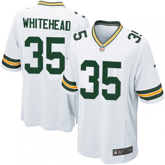 Men's Nike Green Bay Packers #35 Jermaine Whitehead Game White NFL Jersey - Ujersey