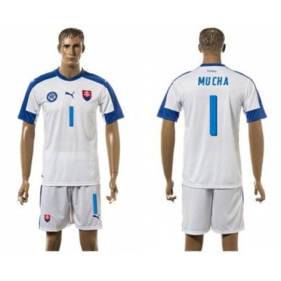 Slovakia #1 Mucha Home Soccer Country Jersey