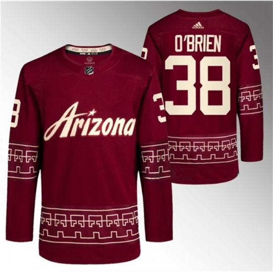 Men's Arizona Coyotes #38 Liam O 27Brien Garnet Alternate Pro Jersey