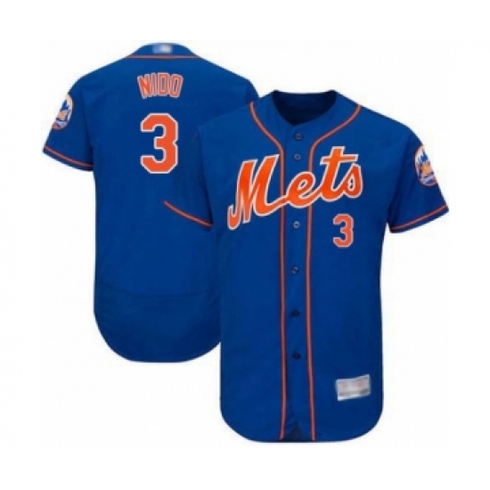 Men's New York Mets #3 Tomas Nido Royal Blue Alternate Flex Base Authentic Collection Baseball Player Jersey - Ujersey
