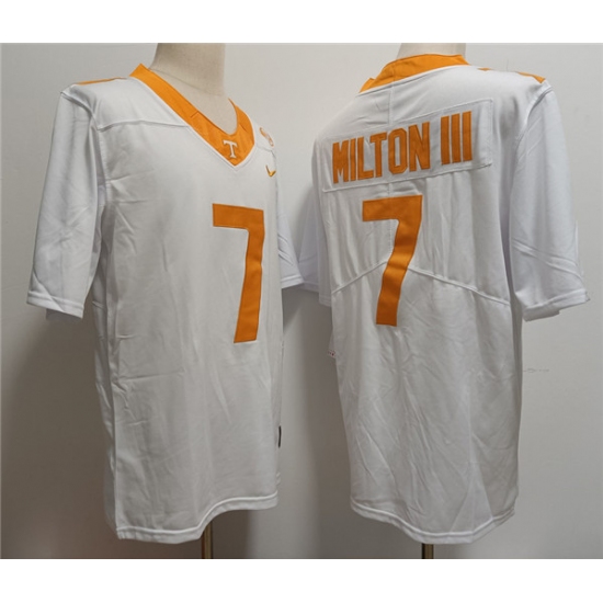 Men's Notre Tennessee Volunteers #7 Joe Milton III White Stitched Jersey - Ujersey