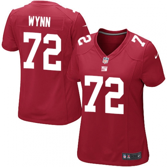 Women's Nike New York Giants #72 Kerry Wynn Game Red Alternate NFL Jersey - Ujersey