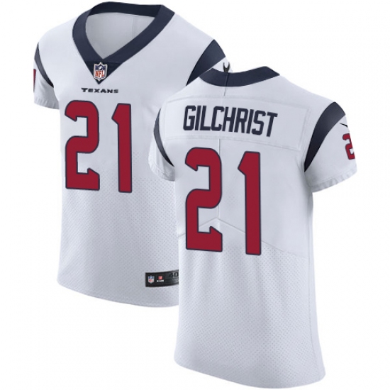 Men's Nike Houston Texans #21 Marcus Gilchrist White Vapor Untouchable Elite Player NFL Jersey - Ujersey