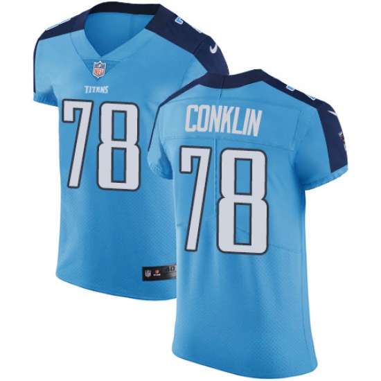 Men's Nike Tennessee Titans #78 Jack Conklin Light Blue Team Color Vapor Untouchable Elite Player NFL Jersey - Ujersey