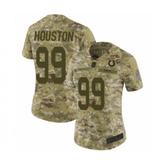 Women's Indianapolis Colts #99 Justin Houston Limited Camo 2018 Salute to Service Football Jersey - Ujersey