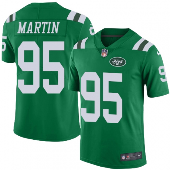 Youth Nike New York Jets #95 Josh Martin Limited Green Rush Vapor Untouchable NFL Jersey - Ujersey