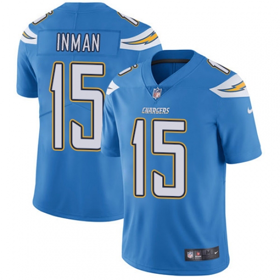 Youth Nike Los Angeles Chargers #15 Dontrelle Inman Elite Electric Blue Alternate NFL Jersey - Ujersey