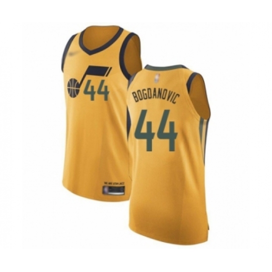 Men's Utah Jazz #44 Bojan Bogdanovic Authentic Gold Basketball Jersey Statement Edition - Ujersey