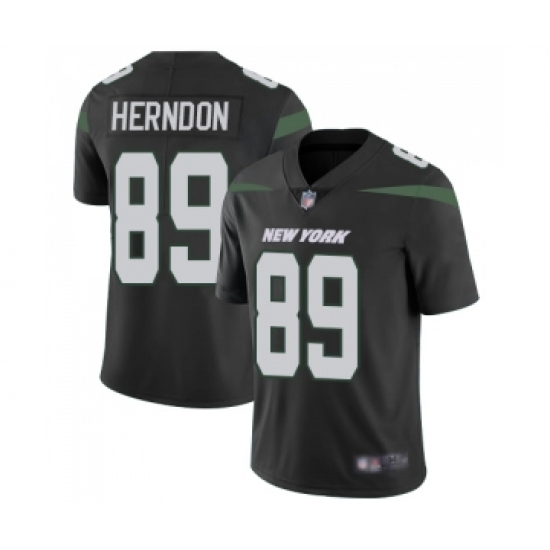 Men's New York Jets #89 Chris Herndon Black Alternate Vapor Untouchable Limited Player Football Jersey - Ujersey
