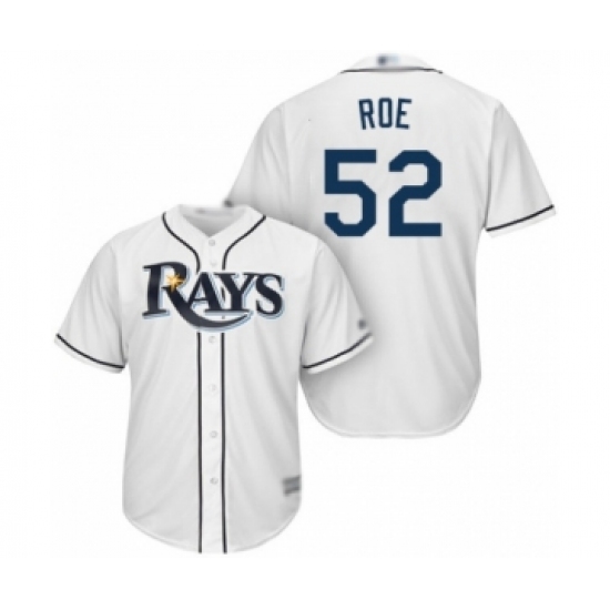 Youth Tampa Bay Rays #52 Chaz Roe Authentic White Home Cool Base Baseball Player Jersey - Ujersey