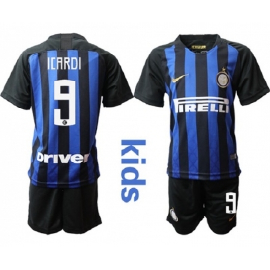 Inter Milan #9 Icardi Home Kid Soccer Club Jersey