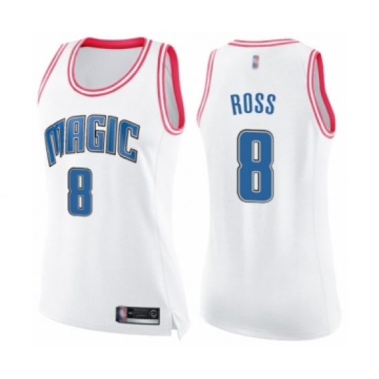 Women's Orlando Magic #8 Terrence Ross Swingman White Pink Fashion Basketball Jersey - Ujersey