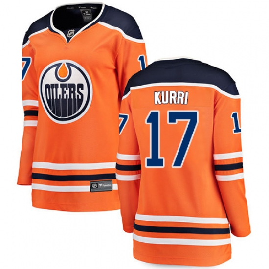 Women's Edmonton Oilers #17 Jari Kurri Fanatics Branded Orange Home Breakaway NHL Jersey - Ujersey