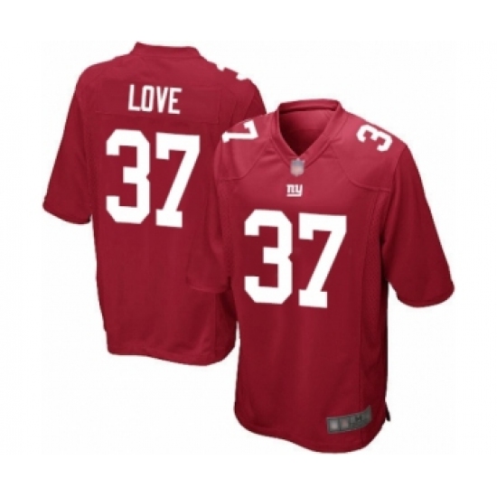 Men's New York Giants #37 Julian Love Game Red Alternate Football Jersey - Ujersey