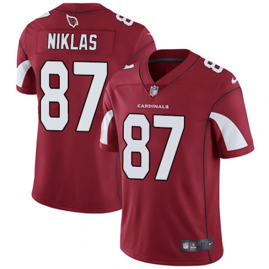 Men's Nike Arizona Cardinals #87 Troy Niklas Red Team Color Vapor Untouchable Limited Player NFL Jersey - Ujersey