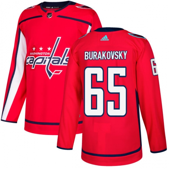 Men's Adidas Washington Capitals #65 Andre Burakovsky Authentic Red Home NHL Jersey - Ujersey