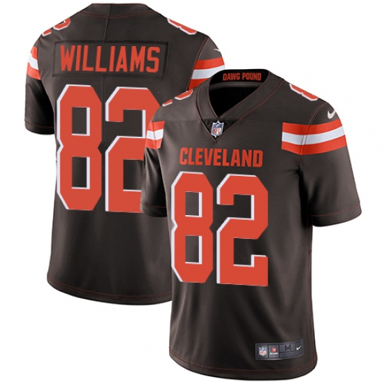 Men's Nike Cleveland Browns #82 Kasen Williams Brown Team Color Vapor Untouchable Limited Player NFL Jersey - Ujersey