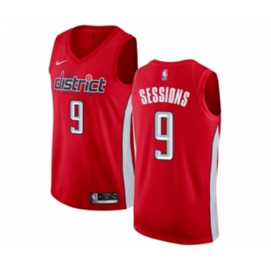 Men's Nike Washington Wizards #9 Ramon Sessions Red Swingman Jersey - Earned Edition - Ujersey