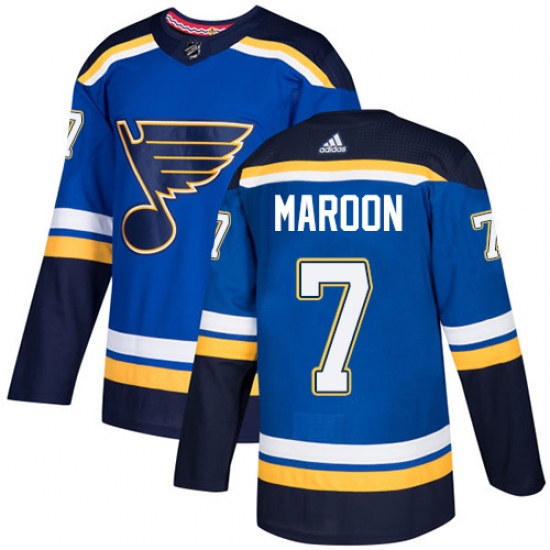 Men's Adidas St. Louis Blues #7 Patrick Maroon Authentic Royal Blue Home NHL Jersey - Ujersey